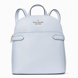 New Kate Spade Staci Saffiano Leather Dome Backpack Pale Hydrangea